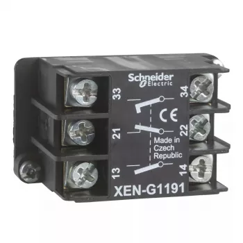 Styk pomocniczy Schneider Electric XENG1191, czarny, moduł styku pomocniczego