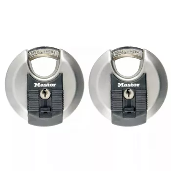 Kłódka Discus MASTER LOCK 70 mm stal nierdzewna klucze jednakowe 2 szt.