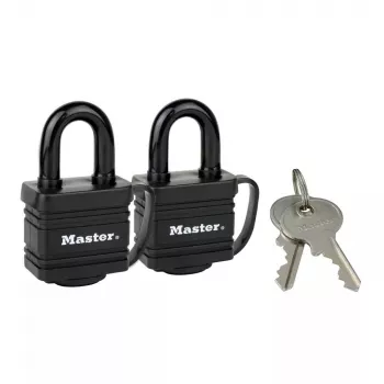 Kłódka MASTER LOCK 7804EURT 2 x 40 mm stal laminowana czarna