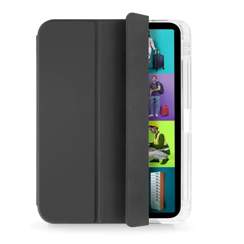Etui z klapką Port Designs 201350 do iPada 10,9 cala (27,7 cm) PET, 3 tryby podstawki, czarne/przezroczyste