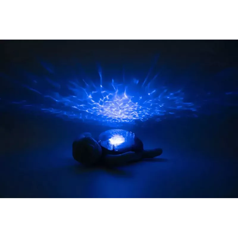 Lampka nocna wolnostojąca Cloud B Tranquil Turtle niebieska automatyczne wyłączanie