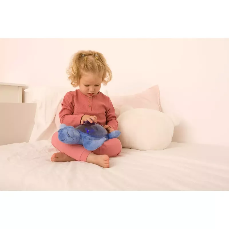 Lampka nocna wolnostojąca Cloud B Tranquil Turtle niebieska automatyczne wyłączanie