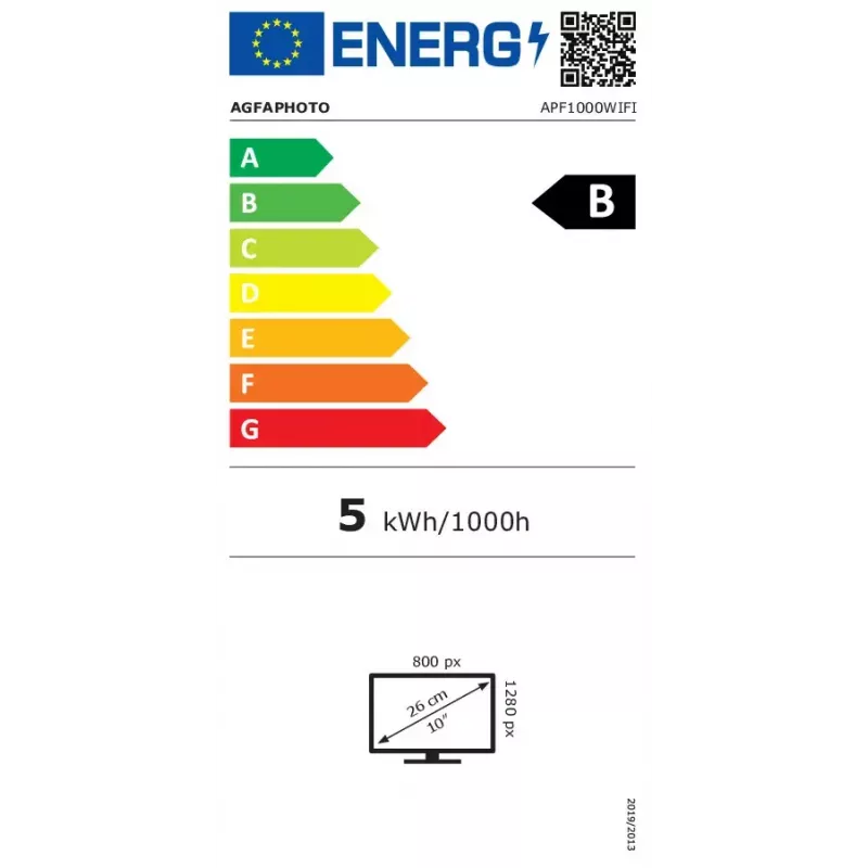Cyfrowa ramka na zdjęcia AgfaPhoto APF1000WIFI 10 cali (25,4 cm) IPS 1280x800 Ekran dotykowy Wi‑Fi 32 GB MicroSD USB‑C Czarny