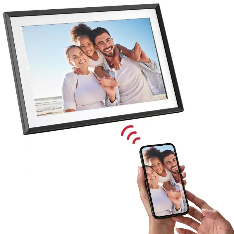 Cyfrowa ramka na zdjęcia AgfaPhoto APF1000WIFI 10 cali (25,4 cm) IPS 1280x800 Ekran dotykowy Wi‑Fi 32 GB MicroSD USB‑C Czarny