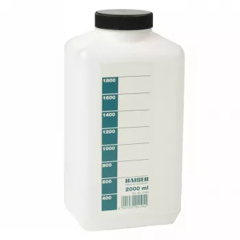 Butelka do przechowywania chemikaliów fotograficznych Kaiser Fototechnik 4194 — 2000 ml biały polietylen