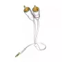 Kabel audio Inakustik 00310005 5m 3,5 mm 2 x RCA Biały