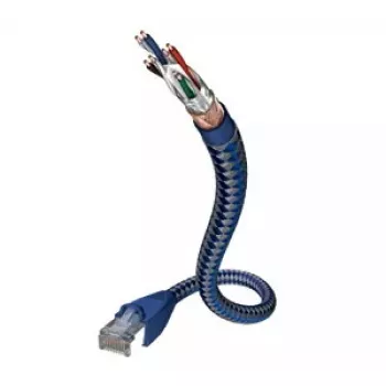 Kabel sieciowy Inakustik 00480301 RJ-45 Cat6 1 m niebieski srebrny