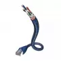 Kabel sieciowy Inakustik 00480301 RJ-45 Cat6 1 m niebieski srebrny