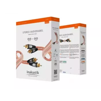 Kabel audio Inakustik 00304107 0,75 m RCA przezroczysty