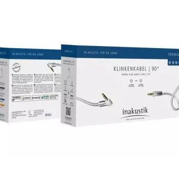 Kabel audio Inakustik 004104015 1,5 m 3,5 mm srebrny biały