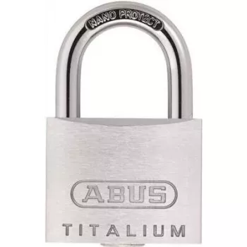Kłódka ABUS Titalium 64TI/40, zestaw 4 sztuk kluczy jednakowych z 5 kluczami, szekla 40 mm