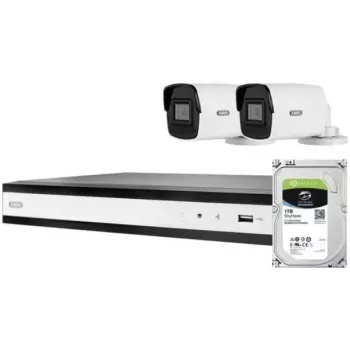 Mini PoE System Nadzoru Tubowego ABUS TVVR36423T z 2 kamerami Mini PoE Tube i rejestratorem sieciowym