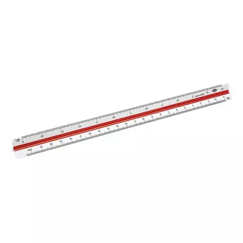 Linijka WEDO 52 55001 300 mm plastikowa czerwono-biała 1 szt.