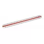 Linijka WEDO 52 55001 300 mm plastikowa czerwono-biała 1 szt.