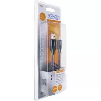 Kabel USB Schwaiger CK 3141 USB 3.2 Gen 1 1m USB A USB C Czarny