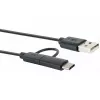 USB kabel Schwaiger CK 3112 USB 2.0 1m USB A Micro-USB B Czarny
