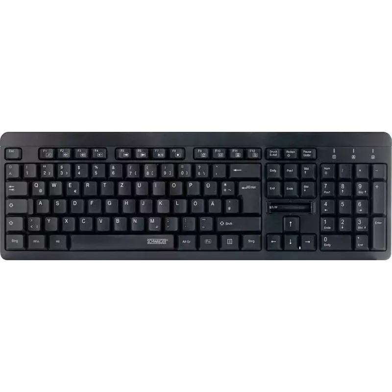 Klawiatura bezprzewodowa Schwaiger WKB1000 013 QWERTZ niemiecka czarna