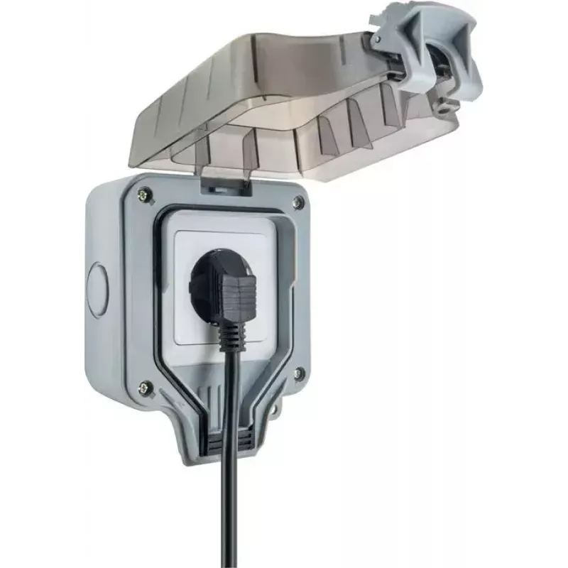 Gniazdo natynkowe Schwaiger SOAD0100 Szary IP66 230V 16A