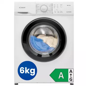 Pralka ładowana od przodu BOMANN WA7161 — 6 kg, 1000 obr./min, klasa A, biała