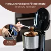 Ekspres przelewowy BOMANN KA6066CB zbiornik na wodę 1,2 l, 10 filiżanek, czarny i stal nierdzewna