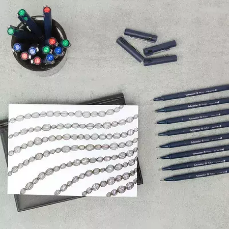 Fineliner Schneider Schreibgeräte Pictus Czarny 8 szt.