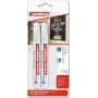 Marker kredowy Edding 2 4095 biały — refillable liquid chalk marker, biały tusz, cienka okrągła końcówka