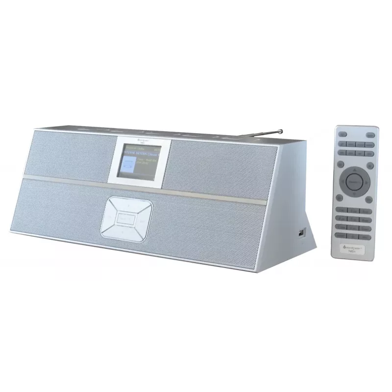 Radio internetowe Soundmaster IR3300SI — Tuner cyfrowy, DAB+ i FM, 20W RMS, wielokolorowy wyświetlacz TFT, USB-A, szare