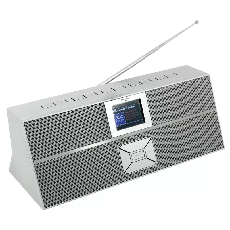 Radio internetowe Soundmaster IR3300SI — Tuner cyfrowy, DAB+ i FM, 20W RMS, wielokolorowy wyświetlacz TFT, USB-A, szare