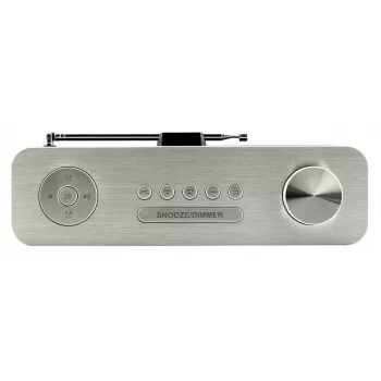 Osobiste radio Soundmaster DAB700WE — analogowe i cyfrowe (DAB+, FM), 12 W RMS, LCD 2,9 cala, MicroSD, srebrno-białe