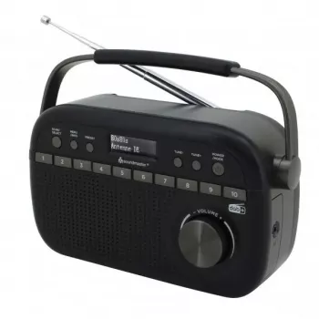 Przenośne radio Soundmaster DAB280 — DAB+, FM, analogowe i cyfrowe, 1,2 W, czarne, zasilanie sieciowe/bateryjne