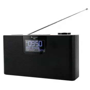 Radio osobiste Soundmaster DAB700SW — Tuner analogowy i cyfrowy, DAB+ / FM, 12 W, wyświetlacz LCD 2,9 cala, MicroSD, czarny