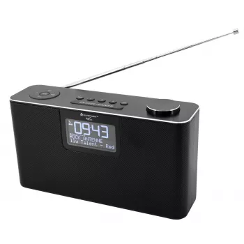 Radio osobiste Soundmaster DAB700SW — Tuner analogowy i cyfrowy, DAB+ / FM, 12 W, wyświetlacz LCD 2,9 cala, MicroSD, czarny