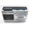 Przenośny odtwarzacz kasetowy Soundmaster RR20SI — radio FM/MW/SW, 3 W RMS, słuchawki 3,5 mm, czarno-srebrny