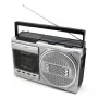 Przenośny odtwarzacz kasetowy Soundmaster RR20SI — radio FM/MW/SW, 3 W RMS, słuchawki 3,5 mm, czarno-srebrny