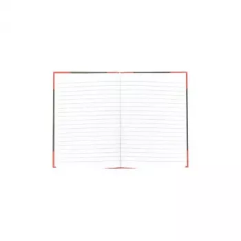 Notatnik Bantex 100302813 — A5, 96 kartek, w linie, 70 g/m², twarda oprawa, czarny/czerwony