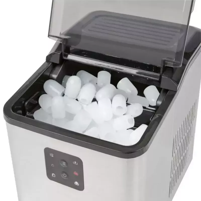Kostkarka do lodu ProfiCook PC-EWB 1253 — 12 kg/24h, zbiornik 1,5 l, 2 rozmiary kostek, 120 W, czarno-szary