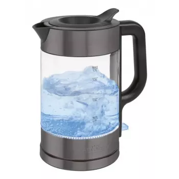 Czajnik elektryczny ProfiCook PC-WKS 1322 G — 1,7 l, 2200 W, szklany korpus, stal nierdzewna, czarny/przezroczysty