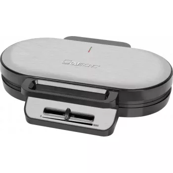 Gofrownica CLATRONIC WA3745, 2 gofry, 1200 W, wkład ze stali nierdzewnej, płyty nieprzywierające, szara