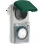 Mechaniczny zegar sterujący REV model 0025700409 zewnętrzny czarny, tarcza analogowa do przełączania obwodów