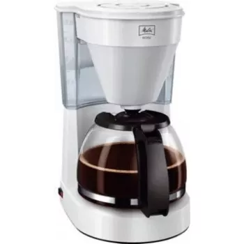 Ekspres przelewowy MELITTA 1023-01 — w pełni automatyczny, kawa mielona, dzbanek 10 filiżanek, 1050 W, biały