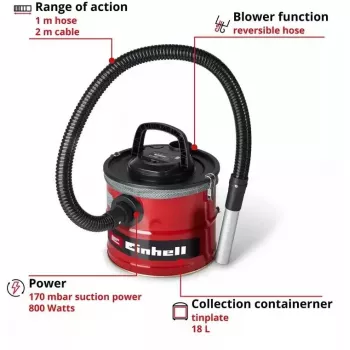 Odkurzacz do popiołu EINHELL TC-AV 1830 D 18 L (model 2351662)