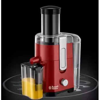 Sokowirówka Russell Hobbs 24740-56 550 W Czerwona pojemnik na sok 0,75 L pojemnik na miąższ 2 L ostrze ze stali nierdzewnej