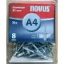 Nity zrywalne NOVUS A 4 x 8 ALU zestaw 70 sztuk