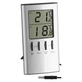 Elektroniczny termometr środowiskowy TFA-Dostmann 30.1027 Wewnętrzny Srebrny °C