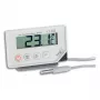 Elektroniczny termometr pokojowy TFA-Dostmann 30.1034 — cyfrowy, zakres -40–70°C, dokładność 0,5°C, bateria CR2032, biały