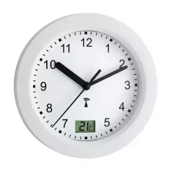 Zegar ścienny/stolikowy TFA 60.3501 — Okrągły biały, 170×59 mm, AA 1,5V