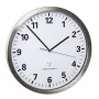 Zegar kwarcowy ścienny/stołowy TFA 60.3523.02 — okrągły srebrny/biały, 305 mm, AA 1,5 V