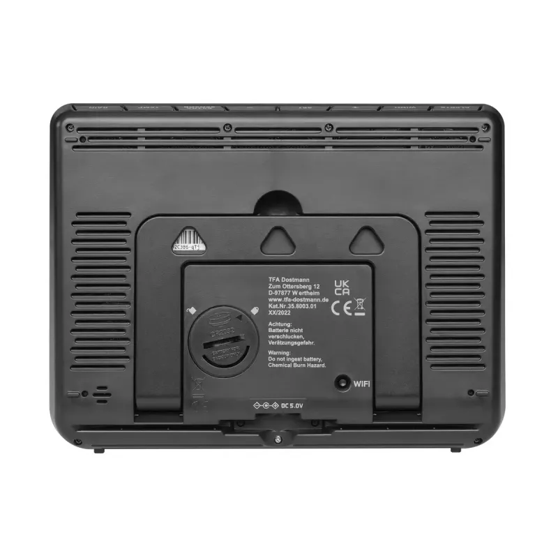 TFA-Dostmann View Pro Czarna Stacja Pogodowa Wi-Fi DC/Bateria Anemometr Termometr Higrometr Barometr