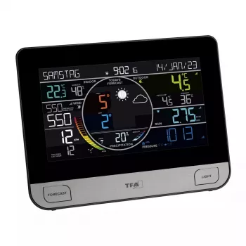 TFA-Dostmann View Pro Czarna Stacja Pogodowa Wi-Fi DC/Bateria Anemometr Termometr Higrometr Barometr