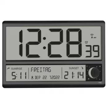 Cyfrowy budzik TFA-Dostmann 60.4524.01 Czarny LCD Zasilany bateriami